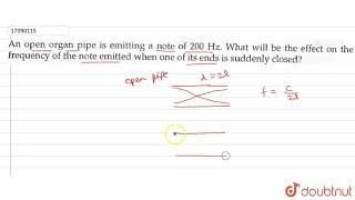 An open organ pipe is emitting a note of 200 Hz What will be the effect on the frequency of the [upl. by Burne]