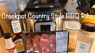 Country Style BBQ Pork RibsAtHomewithMimiandKikiCrockpot Recipe [upl. by Nnaeirrac]