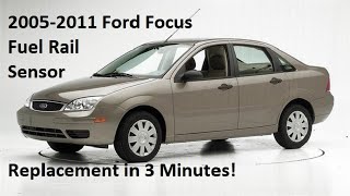 Ford Focus 20052011 Fuel Rail Sensor Replacement in 3 Minutes P0191 P0171 [upl. by Latif]