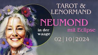 Neumondorakel  am 02102024 in der Waage  Sonnenfinsternis  Erntezeit amp Downloads  Tarotlegung [upl. by Melli]