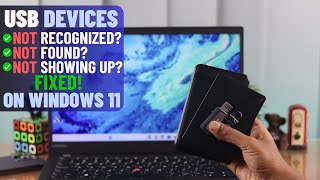 Windows 11 How To Fix USB Device Not Recognized Not Showing Up [upl. by Atsilac708]