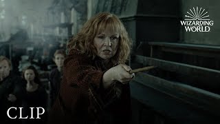 Wizard Duel Molly Weasley vs Bellatrix Lestrange  Harry Potter and the Deathly Hallows Pt 2 [upl. by Aicilihp374]