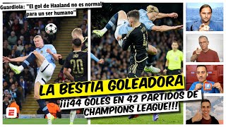 HAALAND y GOL DE AÑO el noruego anotó un gol acróbatico en Champions League  Exclusivos [upl. by Ecirehc]