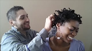 4C Natural Hair  Husband Does My Twistout results Part 2 NaturalMe4C [upl. by Teddy622]