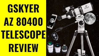 Gskyer AZ80400 80mm Telescope Review  Telescopes For Beginners Kids Adults  Astronomy [upl. by Merriman455]