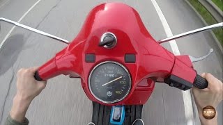 Vespa PX 200 E ACCELERATION 0  v max HD [upl. by Seow]