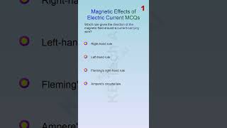 TOP 50 MCQ Magnetic Effects of Electric Current Part 39 [upl. by Basilius]