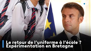 Retour de luniforme à lécole  Une première expérimentation en Bretagne [upl. by O'Donoghue]