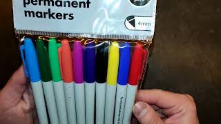 PERMANENT MARKERS 10 PACK 4 mm made in the UK 6 zł 16 USD [upl. by Swiercz]