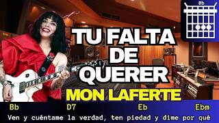 TU FALTA DE QUERER Mon LaFerte TUTORIAL GUITARRA balada [upl. by Rehpotsirhc]