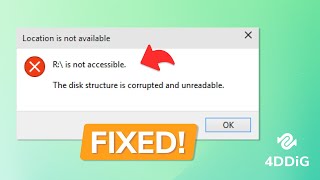 Fixed The disk structure is corrupted and unreadable  Hard Drive is not accessible [upl. by Noek471]