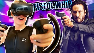 BECOME JOHN WICK IN VIRTUAL REALITY  Pistol Whip VR Valve Index amp Haptic Suit Gameplay [upl. by Zink]