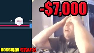 Bossmanjack returns to Stake Loses 7000 felted 8 times gaming twitch [upl. by Ahsaet]