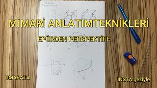 EPÜRDEN PERSPEKTİFE  MİMARİ ANLATIM TEKNİKLERİ  MİMARLIK [upl. by Ajup331]