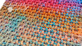 Crochet Rice Stitch  Very Easy ONE ROW REPEAT [upl. by Nelan]