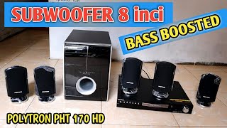 BASS BOOSTED 🔥 POLYTRON PHT 170 HD  Home Theater Rumahan  Speaker SWF Subwoofer Polytron Aktif [upl. by Notecnirp4]