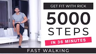 FAST Walking Workout  5000 Steps in 36 minutes  Steps at home  Walk to the Beat [upl. by Eleets]