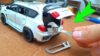 Unboxing of Nissan Patrol car brand scale 124 20 cm full opening lights rear pull musical [upl. by Otrebliw]