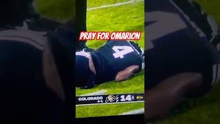 Omarion Miller INJURED following 51 yd CATCH vs Kansas St coachprime cubuffs coloradobuffaloes [upl. by Adnalahs]