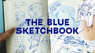 Sketchbook Tour  The Blue Sketchbook 2021 [upl. by Sergo543]