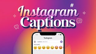 Captions For Instagram Post  Caption App For Intgaram [upl. by Nauqat29]