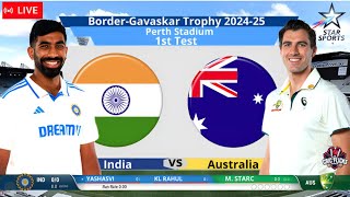 🔴 Live India Vs Australia – 1st Test Match  IND Vs AUS Live Match Today indvsaus cricket [upl. by Carleton]