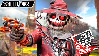 INSANE BLOODHOUND 20 KILLS amp 4000 DAMAGE Apex Legends Gameplay [upl. by Inaffit171]