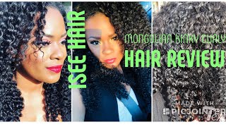 ISEE Hair INITIAL ReviewThe Honest truth Mongolian Kinky Curly Hair [upl. by Atiugram]