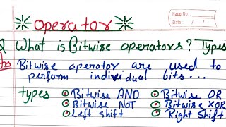 What is bitwise operator in c programming ful explain with examples amp practical  Indigenous coding [upl. by Chandos908]