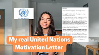 How to write a Motivation Letter for Internship  Sharing my UN Motivation Letter amp Resume [upl. by Maxima]