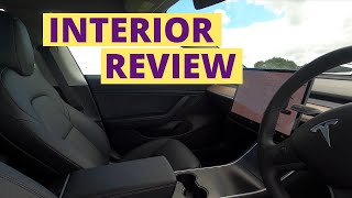 TESLA MODEL 3 INTERIOR Review  Indepth Tesla Interior overview [upl. by Ardnasirk255]