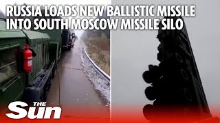 Russia loads new intercontinental ballistic missile into silo south of Moscow [upl. by Rumney228]