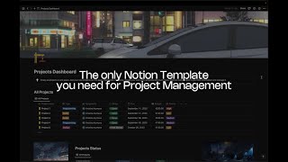 Projects Dashboard Notion Template [upl. by Fruin]