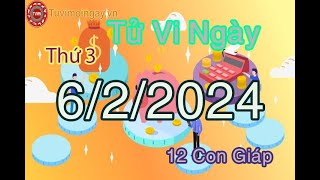 Tử vi thứ 3 ngày 622024 của 12 con giáp [upl. by Ahsakal340]