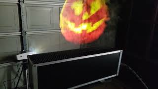 Halloween Talking Pumpkin JackOLantern Projected On A Fog Machine [upl. by Joerg663]