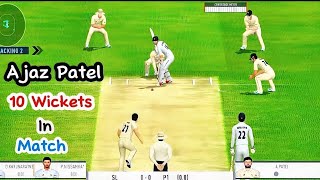 Ajaz Patel Took 10 Wickets Today Left Arm Spinner AdeelGaming001 [upl. by Anail]