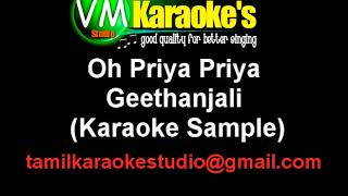 Oh Priya Priya Karaoke Geethanjali Hi Quality [upl. by Narag]