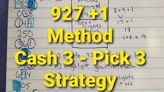 927  1 Strategy for Cash 3 Pick 3 Daily 3 Methods Eliminate and Win [upl. by Atrebla859]