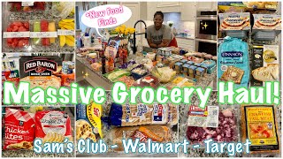 New Massive Two Week Grocery Haul🛒Sams Club Walmart and Target  June 2024  Family of 4 [upl. by Malone653]