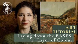 Art Tutorial  First Layer of Colour Important First Step When Starting an Oil Painting [upl. by Maxima123]