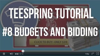 Teespring Tutorials 8Ad Set Up Budgets amp Bidding [upl. by Nixie427]