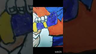 how to draw beerus vs goku fighting drawing  goku art anime beerus vs goku dragonballsuper [upl. by Natsuj]