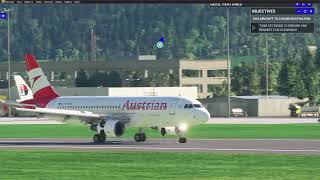 AURSTRIA AIRBUS A320 LANDING AT INSBRUCK [upl. by Ateiluj]