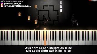 Rammstein  Adieu piano instrumental cover lyrics [upl. by Idolah]