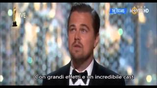 Leonardo DiCaprio vince lOscar 2016  SUB ITA [upl. by Bahner368]