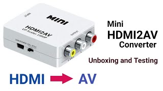 Mini HDMI to AV Converter Unboxing And Testing [upl. by Early]