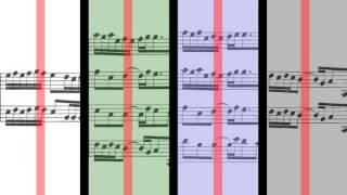 BWV 1046  Brandenburg Concerto No1 Scrolling [upl. by Arval54]