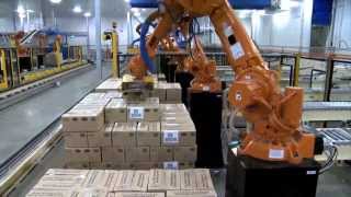 ABB Robotics  Palletizing Cartons [upl. by Nehte]