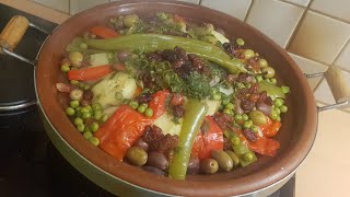 طاجين دجاج بالخضر  Chicken Tagine With Vegetables [upl. by Evvie]