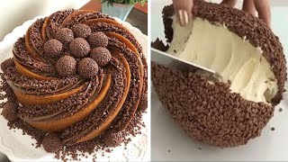 So Yummy Chocolate Cake Decorating To Impress Your Family  Satisfying Chocolate Cake Videos [upl. by Acirred434]